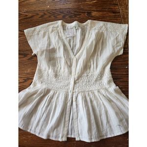 NWOT Sundance Forever after cream blouse sz XS